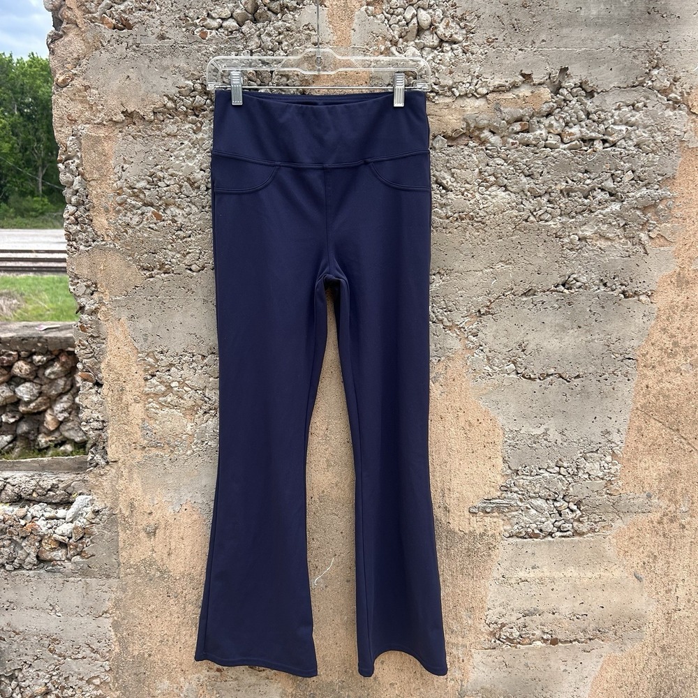 Halara Pants Womens‎ Sz S Navy High Waisted Flare Leg Bootcut Stretch Athleisure